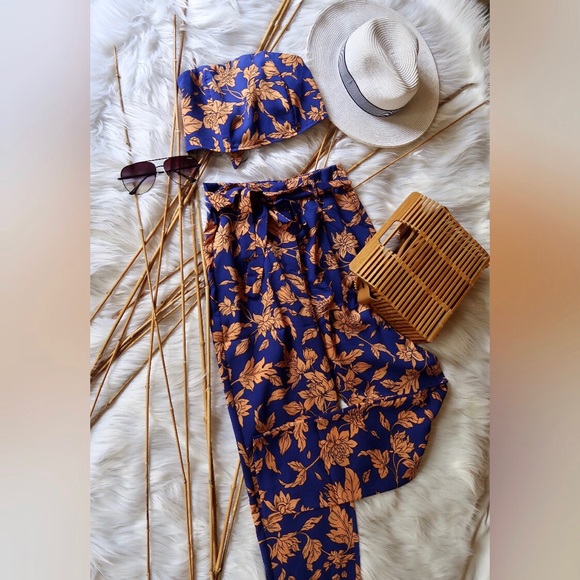 KATIE-Cobalt Blue and Peach/Blush Two-piece Set - Picture 6 of 6